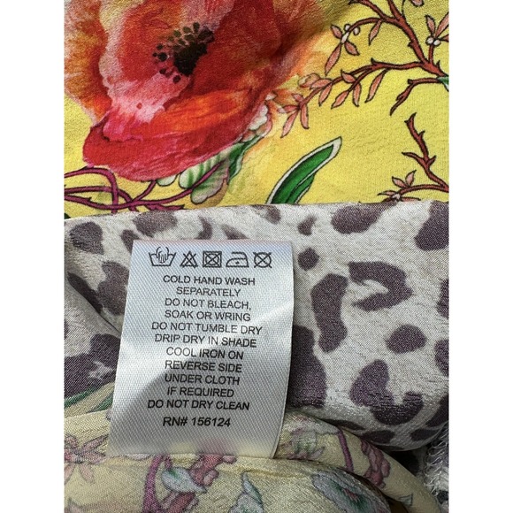 Shana Dress Womens 2XL Multicolor Patchwork Floral Leopard Boho Ruffle Tiered - Picture 6 of 8